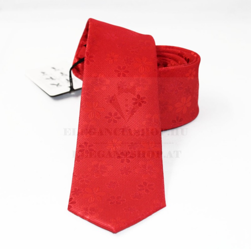          NM Slim Krawatte - Rot geblümt